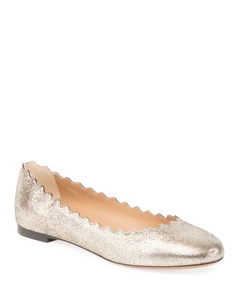 chloe lauren flats|chloe scalloped flats.